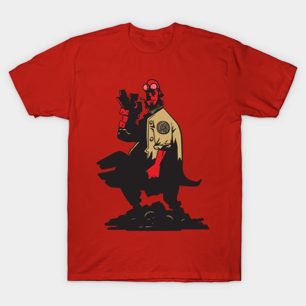 Hellboy Color T-Shirt by Komigato